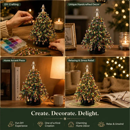 🤶🏼🎅DIY Beaded Christmas Tree Kit – 🎄Create Your Own Sparkling Holiday Decoration
