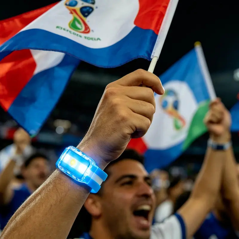🏆 LED Flag Wristbands – Light Up Your Team Spirit Anywhere!