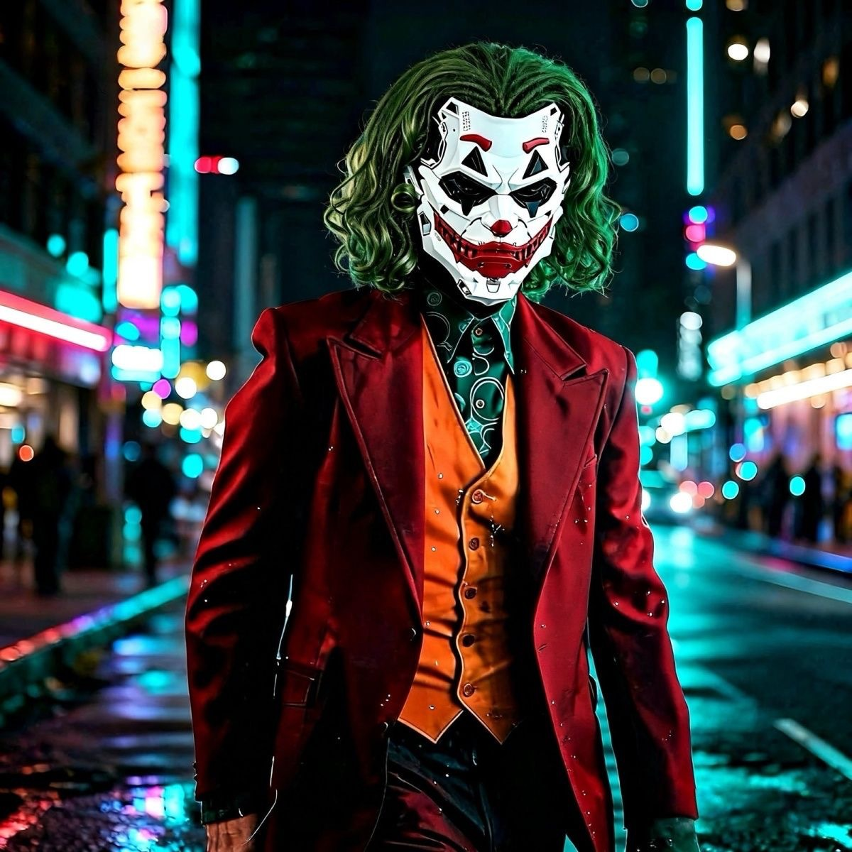 🔥Hot Sale 49% OFF🔥Cyberpunk Joker Mask without Dreadlocks - The Ultimate Cosplay  Statement Piece