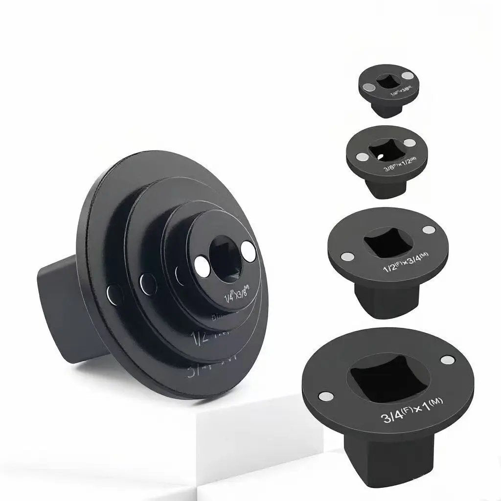 2026 Upgraded Low Profile Impact Socket Adapter Set, 4PCS Stubby Drive Ratchet Adapters