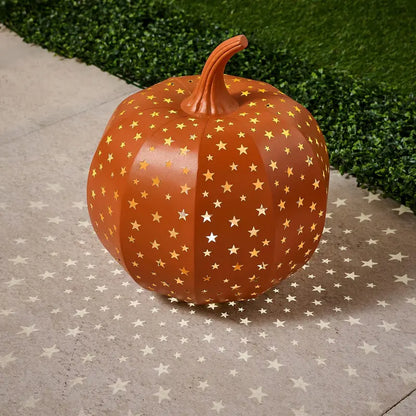 🎃✨ Light-Up Stargazer Metal Pumpkin – Magical Indoor & Outdoor Fall Decor