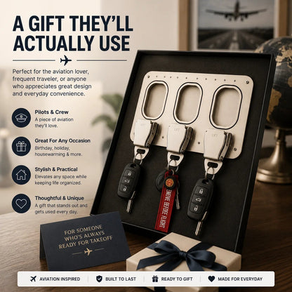 💯✈️ Aviation Style Key Holder – Buckle-Inspired Wall Mounted Key Organizer for Entryway & Home