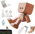 Shaking Feet Wooden Doll with 12PCS Magnetic Expressions