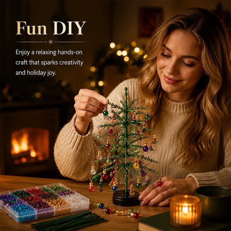 🤶🏼🎅DIY Beaded Christmas Tree Kit – 🎄Create Your Own Sparkling Holiday Decoration