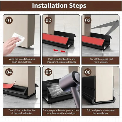🚪 Triple-Seal Under Door Draft Stopper – Noise Reduction, Weather Protection & Energy-Saving Seal