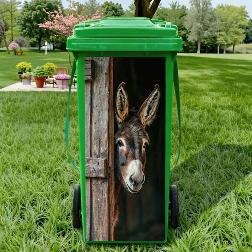 Donkey decorative trash can sticker