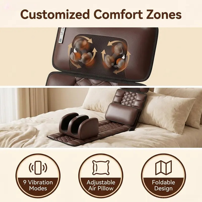 💆‍♀️ Full Body Shiatsu Massage Mat – Relax, Recharge & Melt Away Stress!