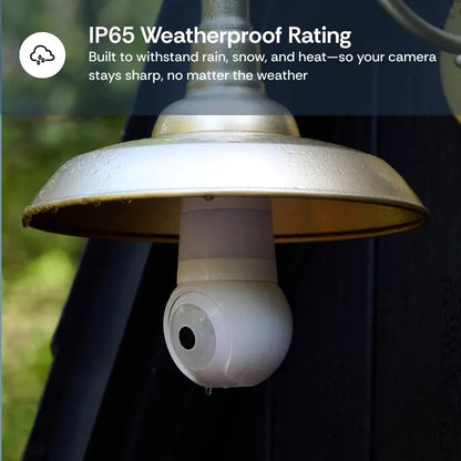 🔥2K Light Bulb Security Camera – 360° Pan & Tilt, Color Night Vision, Built‐in Spotlight, 2.4GHz/5GHz WiFi, Indoor/Outdoor