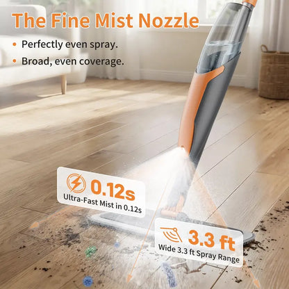 360° Swivel Fine-Mist Spray Mop (Includes 4 Washable Pads)