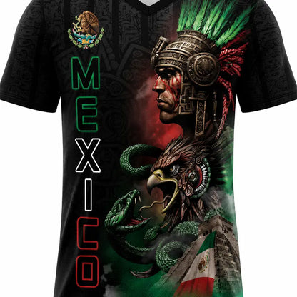 Unisex Mexico Aztec Warrior 3D All-Over Print Sports Top