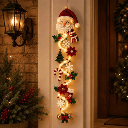 🎄Glowing Christmas Door Hanger | 6 Festive Lighted Designs with Warm Glow, Dimensional Details & Space-Saving Vertical Décor ✨