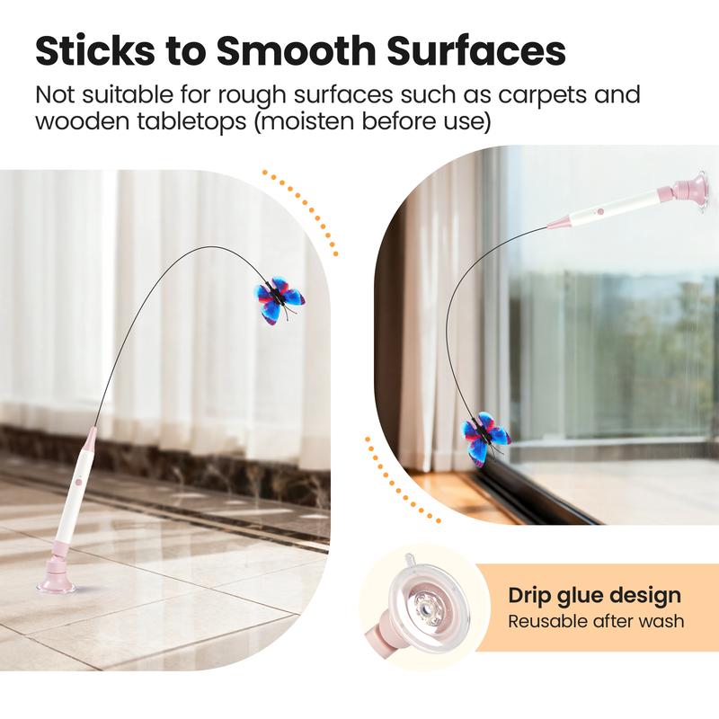 🦋 Interactive Spinning Butterfly Cat Toy – Rechargeable 360° Motion & Touch-Activated Play