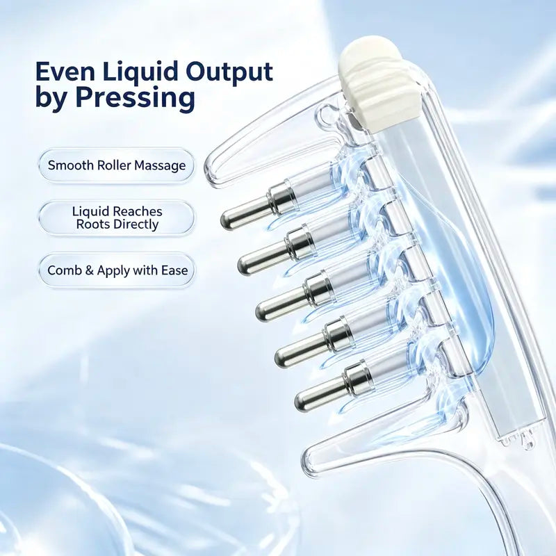 Scalp Liquid Applicator Comb, Refillable Hair Root Oil Massage Comb for Hair Care Treatment