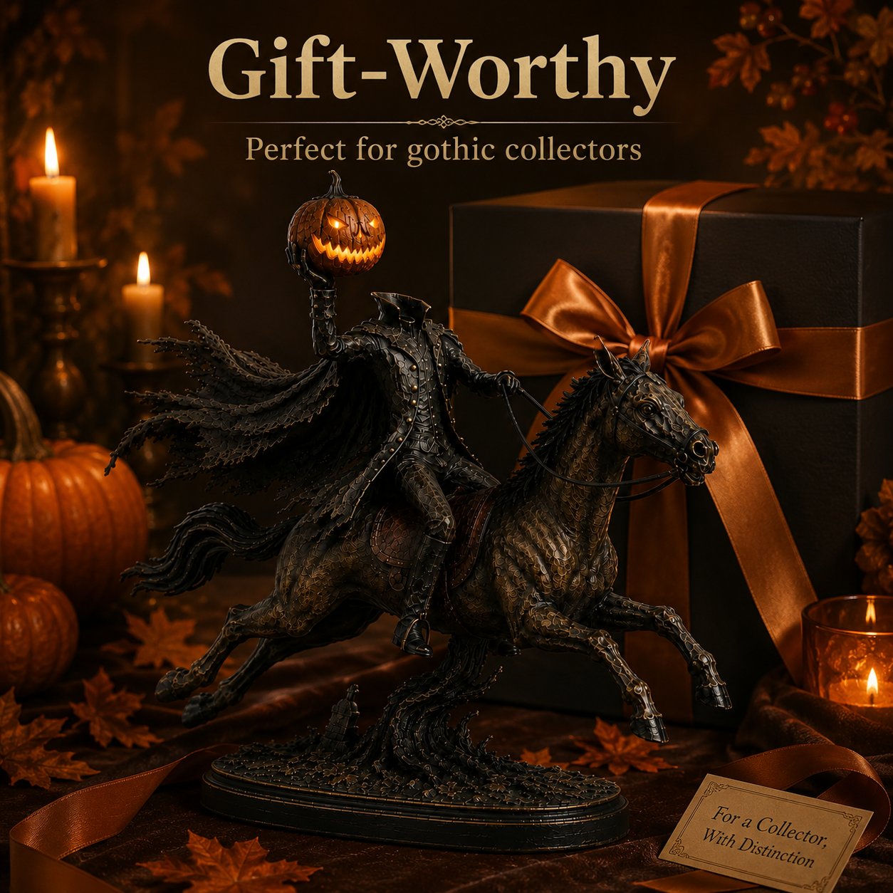 ⏰Limited Stock 49% OFF - 🎃🏇Midnight Chase Headless Horseman Statue | Awaken the Legend of the Hollow(✨Same as the video)