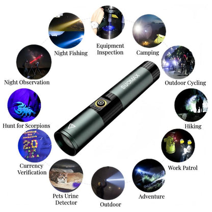 5-in-1 Multicolor Tactical Flashlight