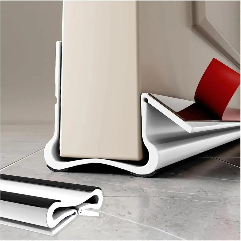 Flexible PVC door draft stopper with self adhesive backing