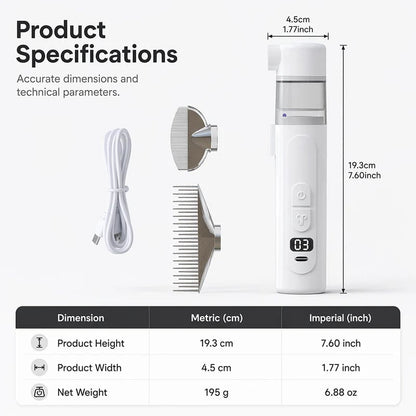 ⏰LIMITED TIME PRICE🔥Electric Pet Grooming Comb🐕Keep your furry friends away from mites, fleas and tangled fur！