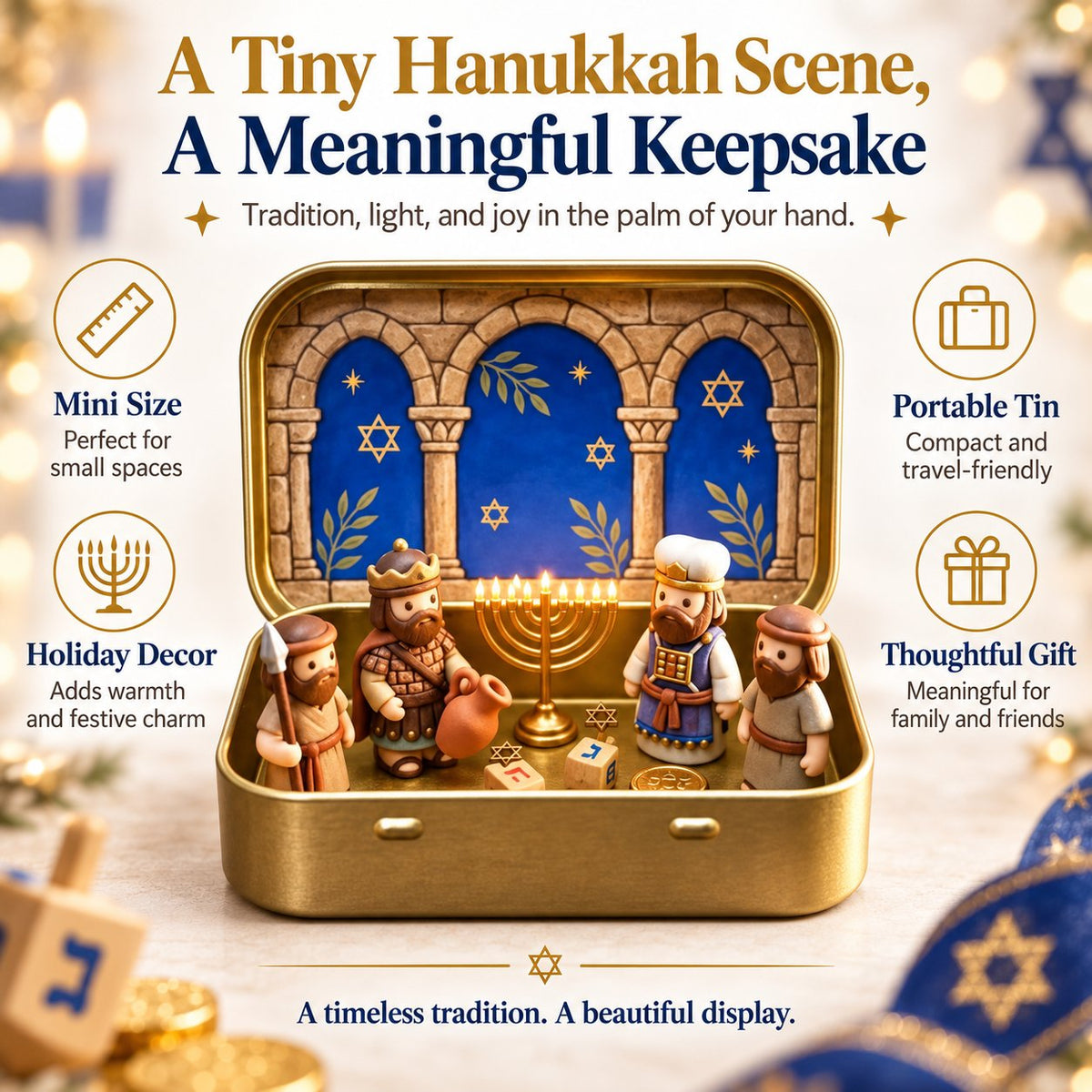 🔥Last Day 49% OFF - ✝️Religious Pocket-Size Mini Nativity Scene Set with Storage Box