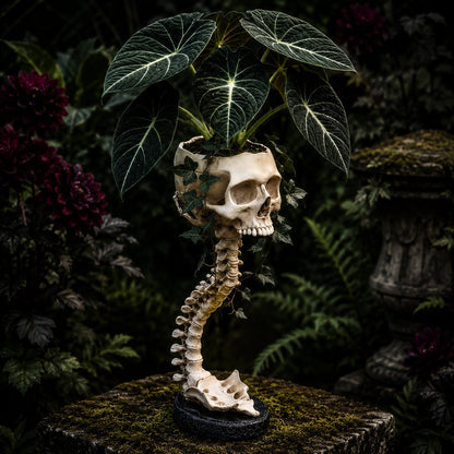 💥 LAST DAY 49% OFF - 💀🌿 Sculptured Skull Flowerpot