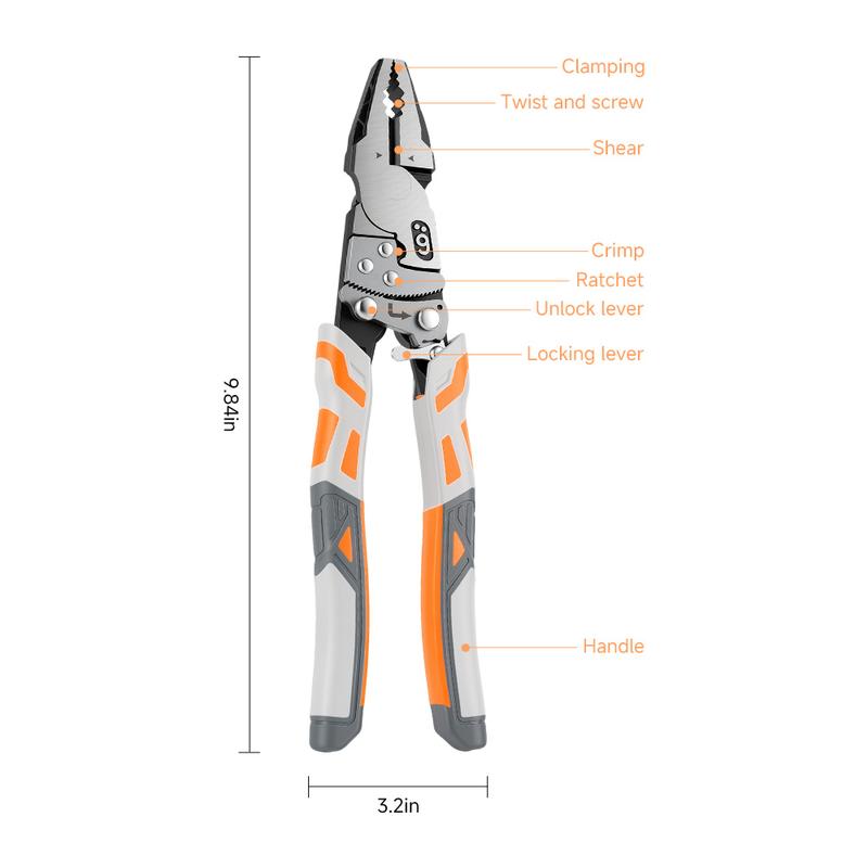 🔧 Self-Locking Ratchet Pliers – Heavy-Duty Grip & Cutter