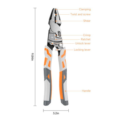 🔧 Self-Locking Ratchet Pliers – Heavy-Duty Grip & Cutter