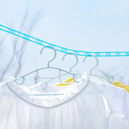 🌈Clothesline for Outside, Adjustable Clothes line,Windproof Clothesline with Hooks, Indoor and Outdoor Laundry and Drying Lines,Ideal Camping & Travel Essentials