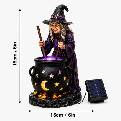 🪄Halloween Witch Glowing Cauldron Solar Light