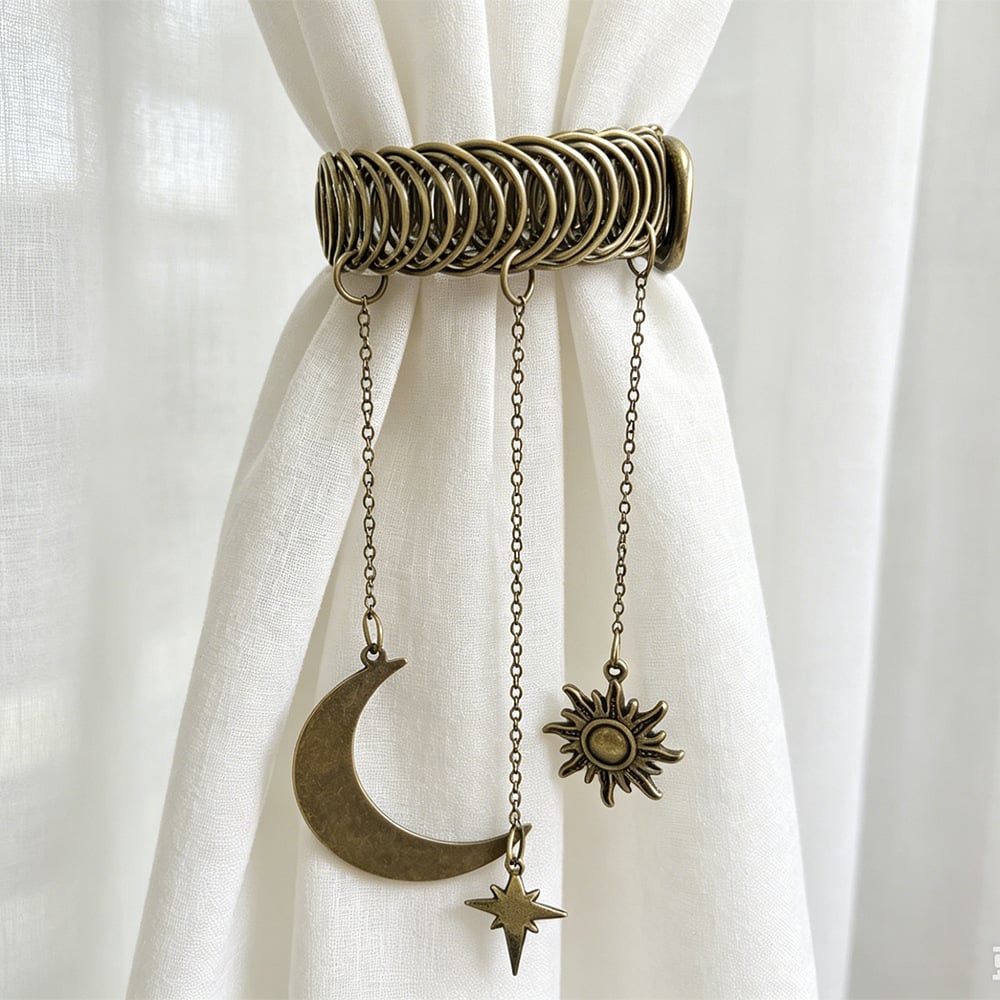 ✨40% OFF🌙Vintage Celestial Star & Moon Curtain Tiebacks
