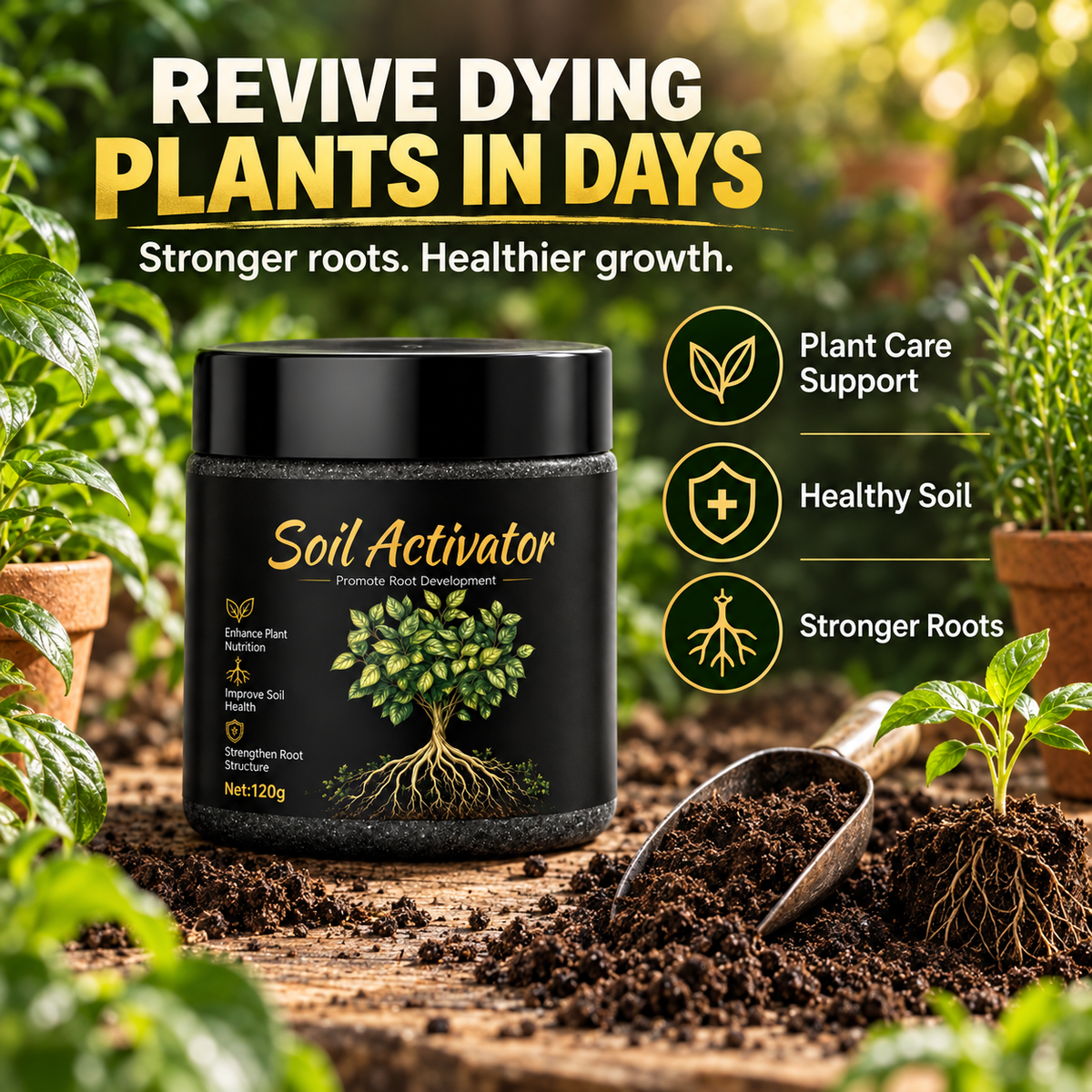 All-in-One Organic Soil Activator for Thriving Roots & Lush Greenery