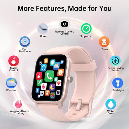 ⌚ Smart Touchscreen Fitness Watch – Steps, Alerts & Music Control