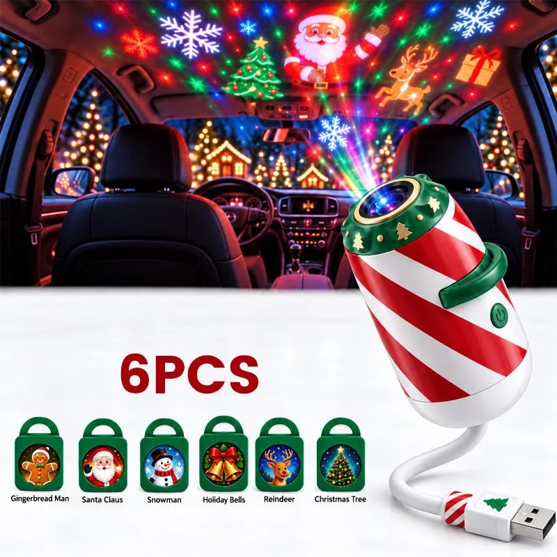 🎅🌠🎄 Merry Ride Christmas Car Projector Light – 5D Festive Projection Effect