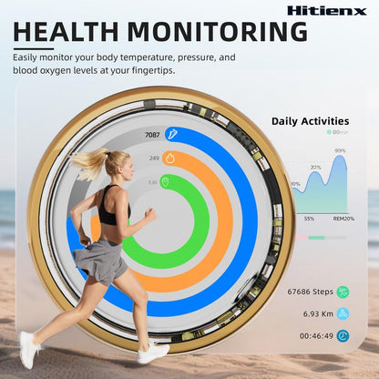 Hitienx Smart Ring 3, Fitness Tracker with 24/7 Sleep Tracking, Heart Rate