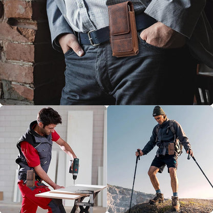 ⚡Big Discount | Waist Belt Cell Phone Pouch 📱 Multi-Pocket Leather  Card Holder
