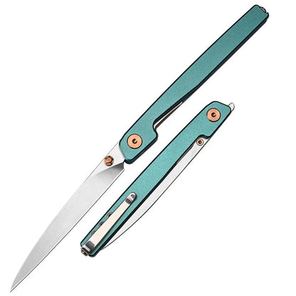 🔥Last Day Sale 50% OFF🎉Lanky Liner Lock Front Flipper Knife Black Aluminum Handle
