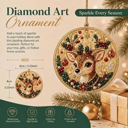 🔥Only $19.99 Last Day Promotion!🎄Christmas DIY Diamond Painting Ornaments Kit (6 PCS)🎅