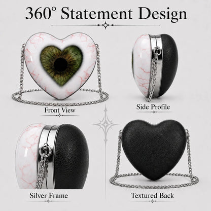 🔥Last Day 50% OFF 🖤👁 Gothic Heart Eye Statement Crossbody Bag