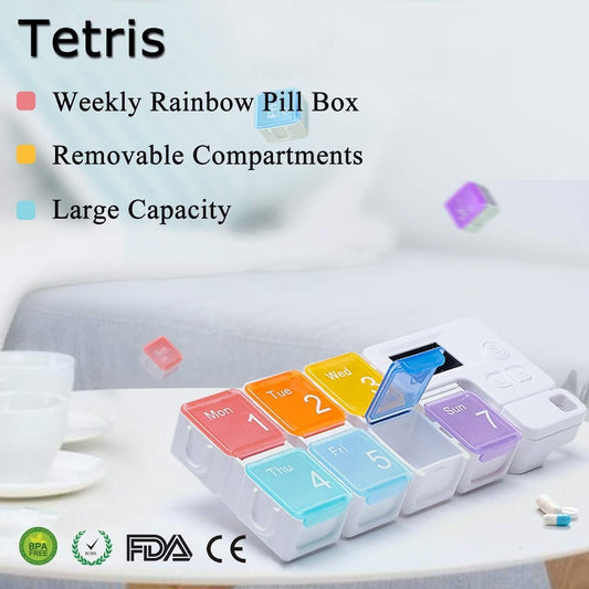 7-Day Pill Organizer with Alarm Reminder