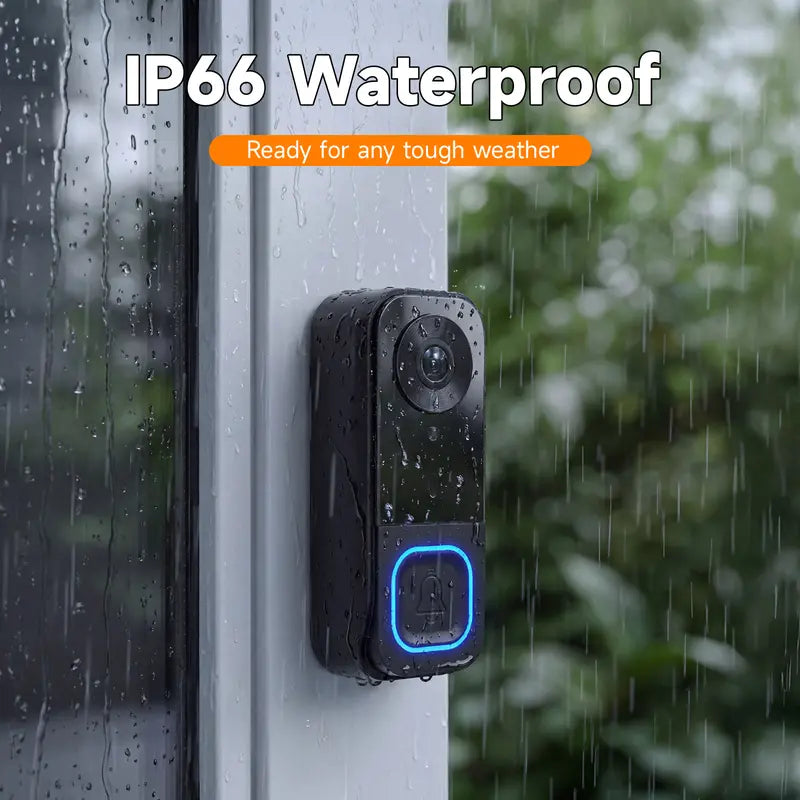 🔔 1080P Wireless Video Doorbell with Monitor – No WiFi, No App, No Subscription