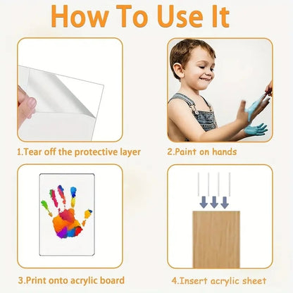 DIY Handprint Keepsake Kit for Family – Clay Imprint Craft Frame for Couple, Parent & Child – Creative Gift