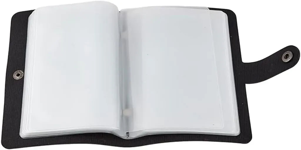 ✝️ Catholic Genuine Leather Holy Card Holder – Pocket Prayer Card Organizer with Snap Closure