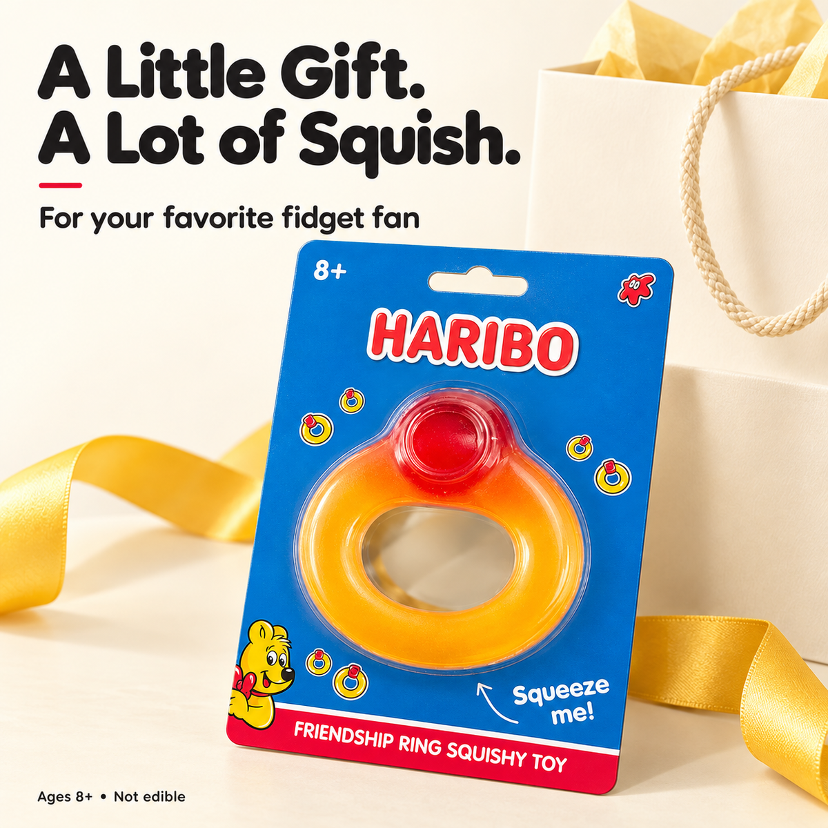 🫧Friendship Ring Squishy Toy | Gummy‑Inspired Fidget Sensory Toy | Squeezable & Stretchable Novelty Play Toy🎒
