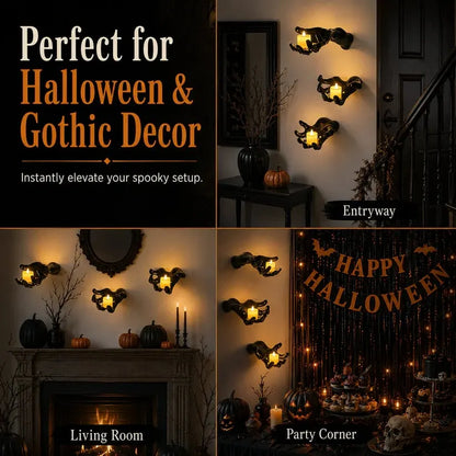 👻Gothic Hand Wall Candle Holders – 🎃Halloween Decor