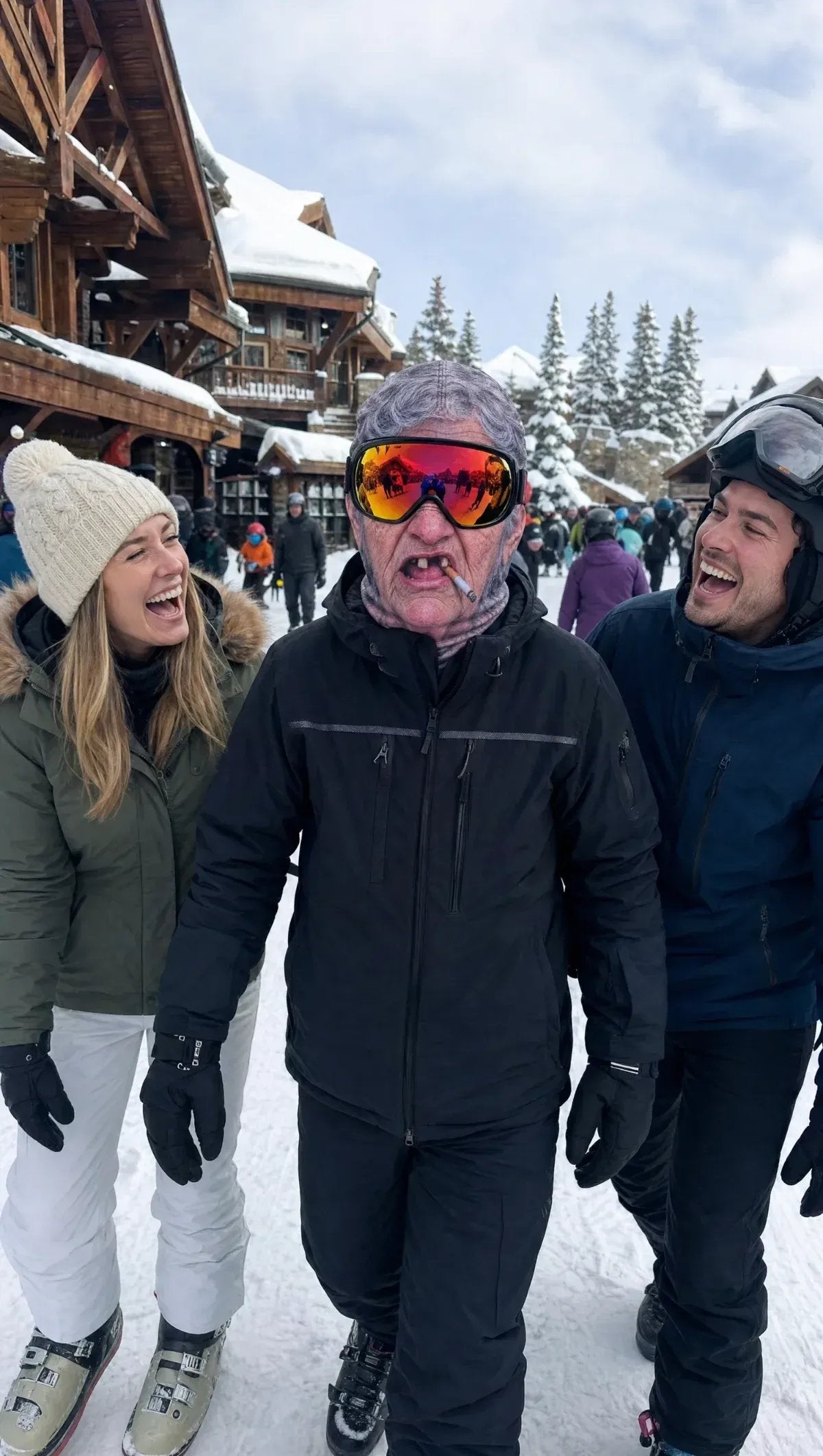 🎿 Realistic Face Balaclava – Funny Ski & Snowboard Mask for Cold Weather Adventures