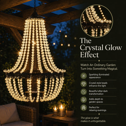 ✨ Solar Crystal Chandelier Light