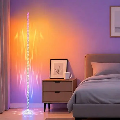 ❤️Crystal Floor Lamp with Magic Color, Smart Floor Lamp with APP&Remote Control