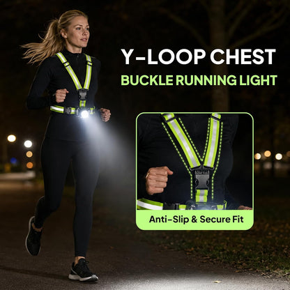 🏃Running Lights for Runners, 550Lm, Y-Shaped Buckle Running Light Vest