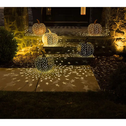 🎃✨ Light-Up Stargazer Metal Pumpkin – Magical Indoor & Outdoor Fall Decor