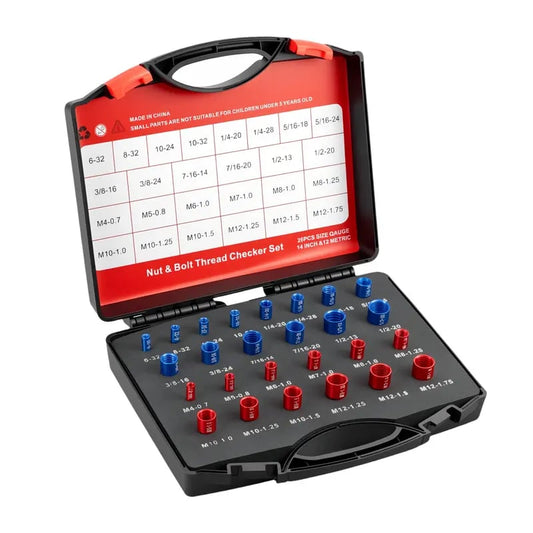 🔩 Nut & Bolt Thread Checker Gauge Set | 26PCS / 44PCS Two Options Available