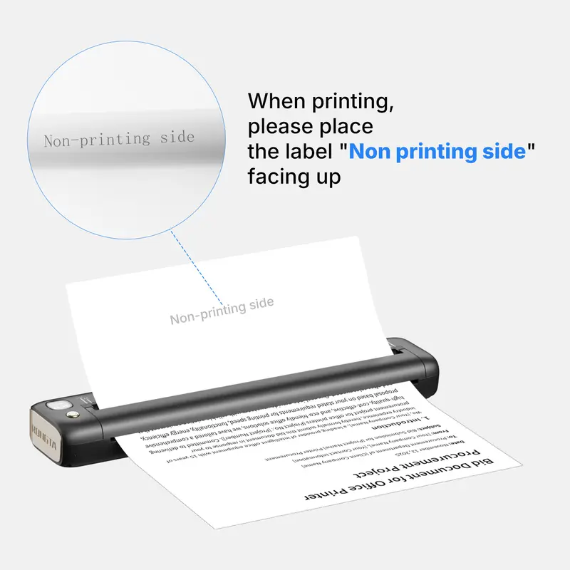 Portable Instant Print Wireless Inkless Mobile Label Printer