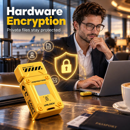 🔐 EAGET FU80 Fingerprint Encrypted SSD Flash Drive – Ultra-Fast Type-C USB Drive for Secure Data Storage